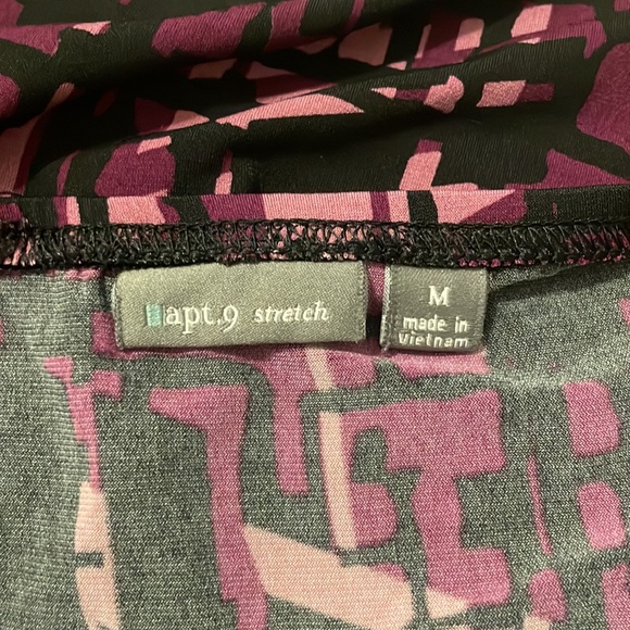 Apt 9 Stretch Square Pattern Strapless Flowy Top Size M - Picture 7 of 9